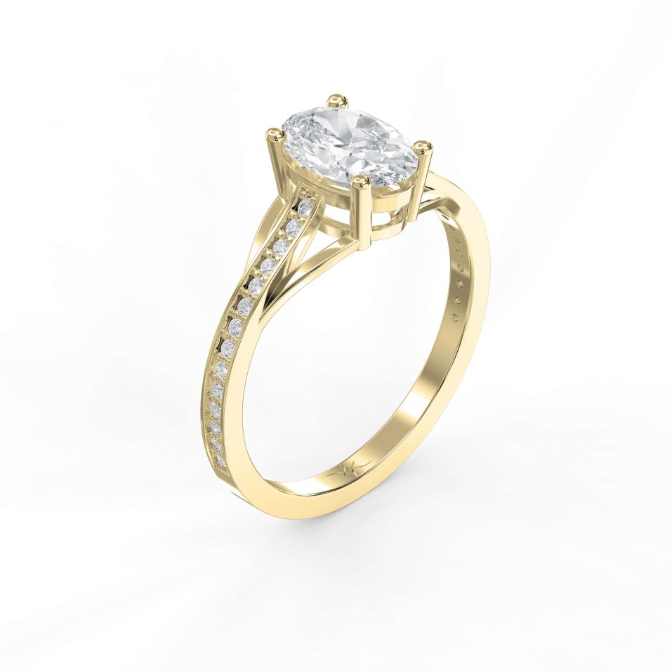 4-Prong Crossover Diamond Ring Elegance in Motion – A Twist on Timeless