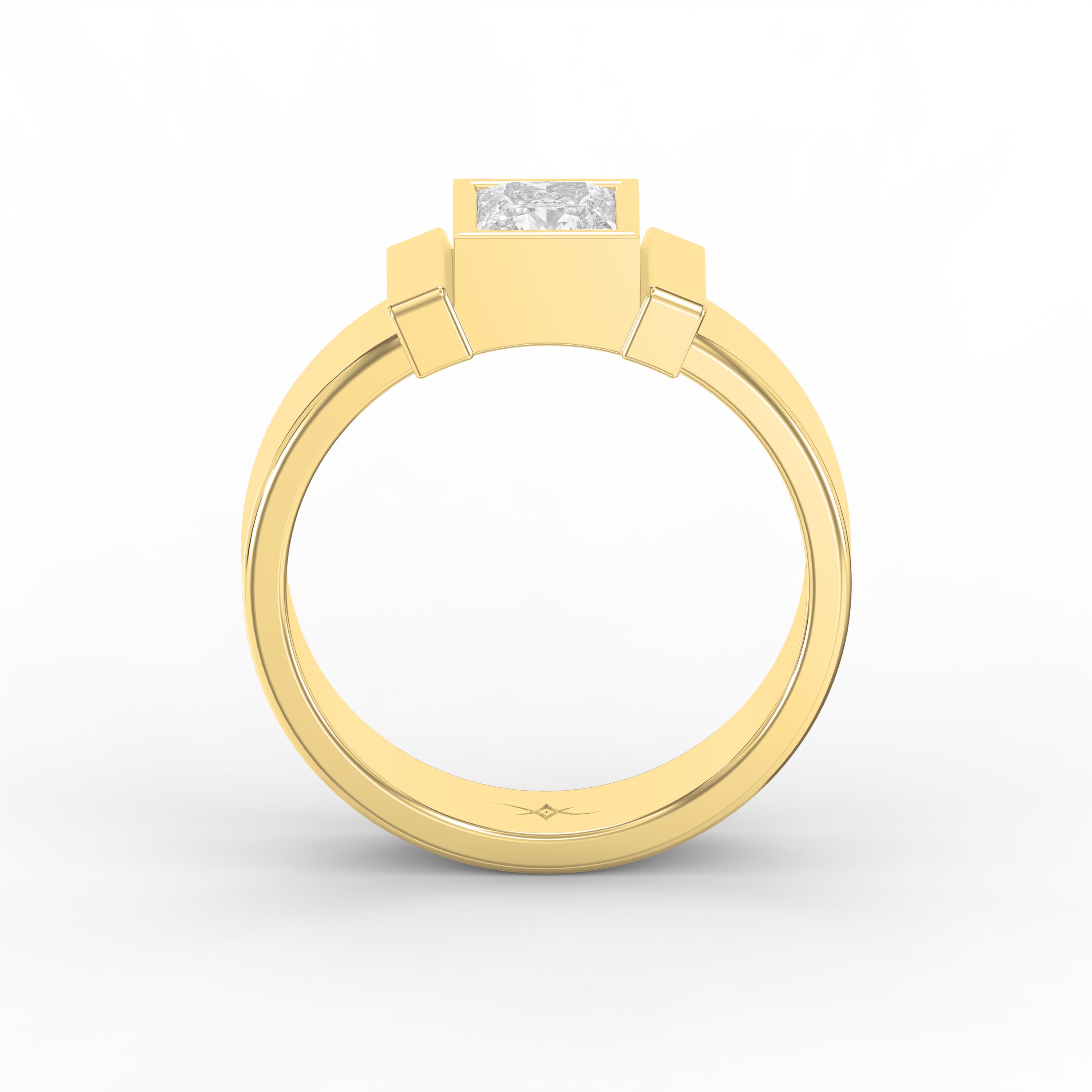 Princess Diamond Majestic Solitaire Men's Ring | Lab - Grown  Diamond Jewelry - Valam Design