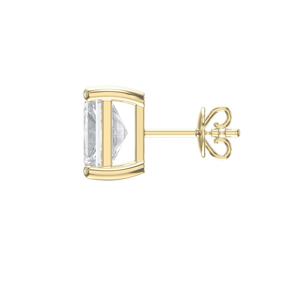 4-Prong Radiant Cut Diamond Stud Earrings – Lab Grown Brilliance