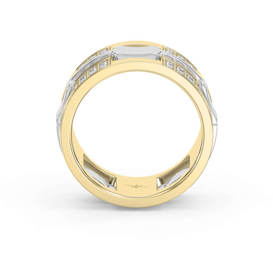 Bold Men’s Diamond Wedding Band – 11mm Wide, 2.30mm High, with 1.5 Carat Diamonds