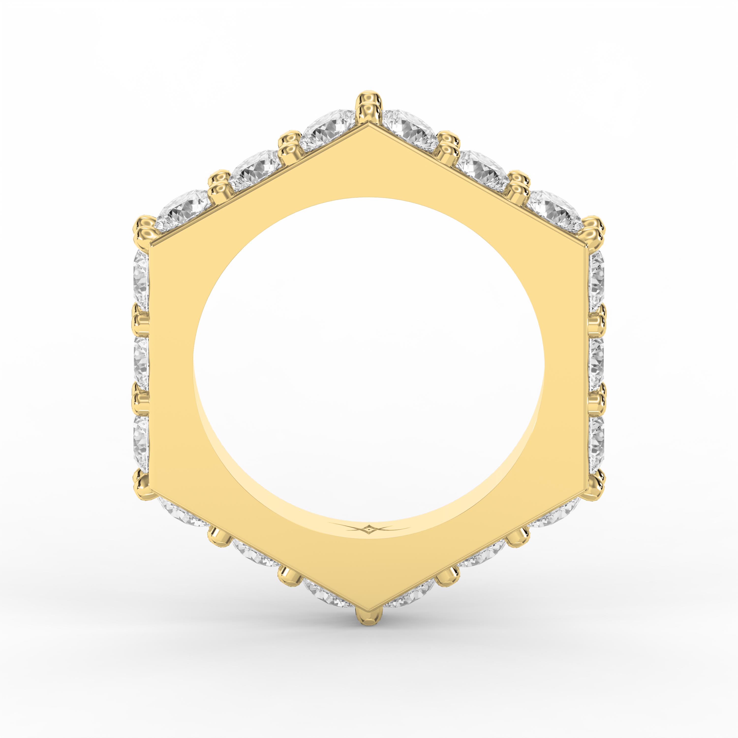 Forever Edge Diamond Eternity Band – Unique Geometric Diamond Ring  | Lab-Grown & Natural