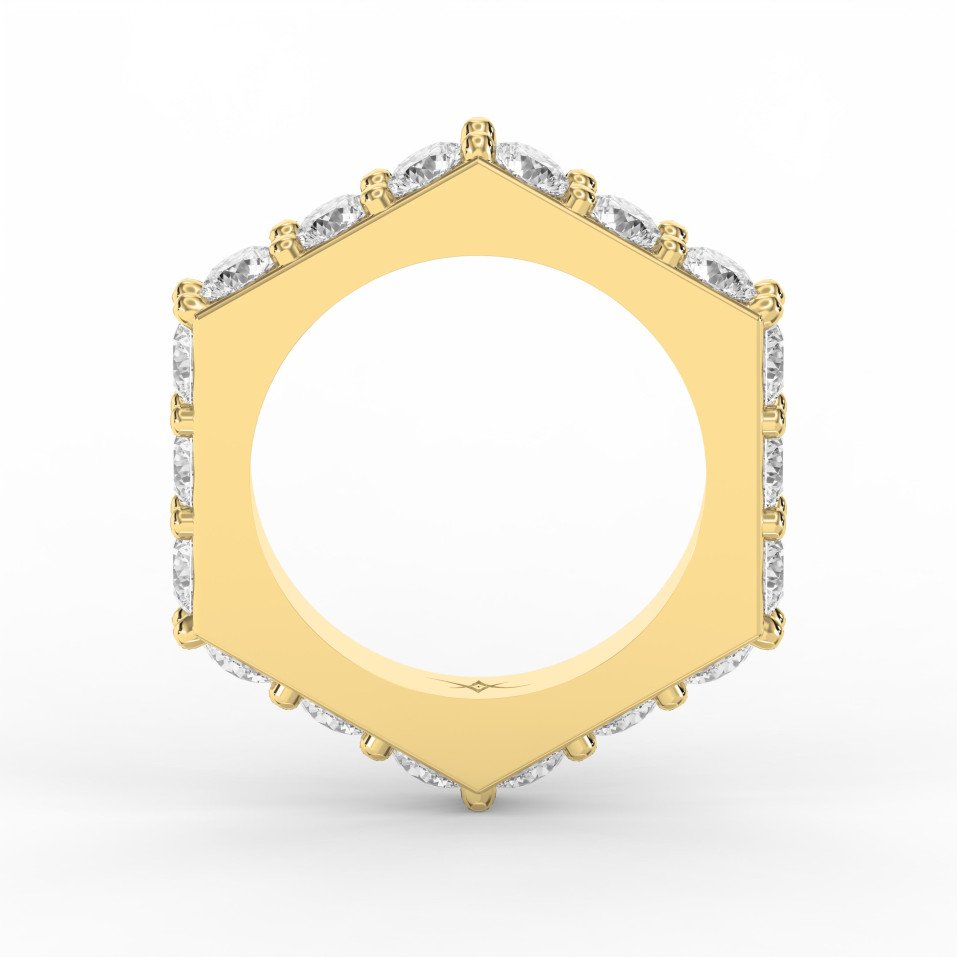 Forever Edge Diamond Eternity Band – Unique Geometric Diamond Ring  | Lab-Grown & Natural