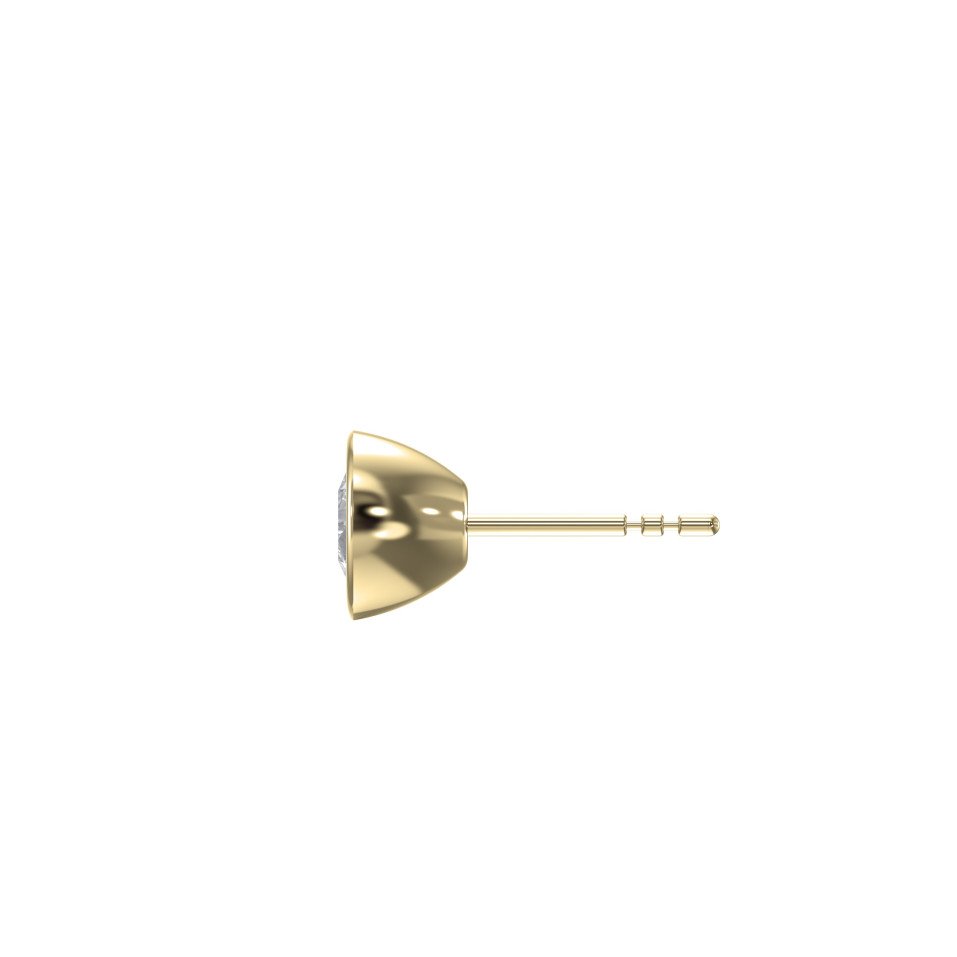 Bezel Brilliance Round Shape Earring Studs – Choose Lab Grown & Natural | Push & Screw-Back Options