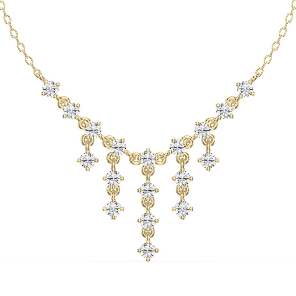 1.08 Carat Round Diamond Tennis Necklace – Fashion Fine Jewelry | Lab-Grown