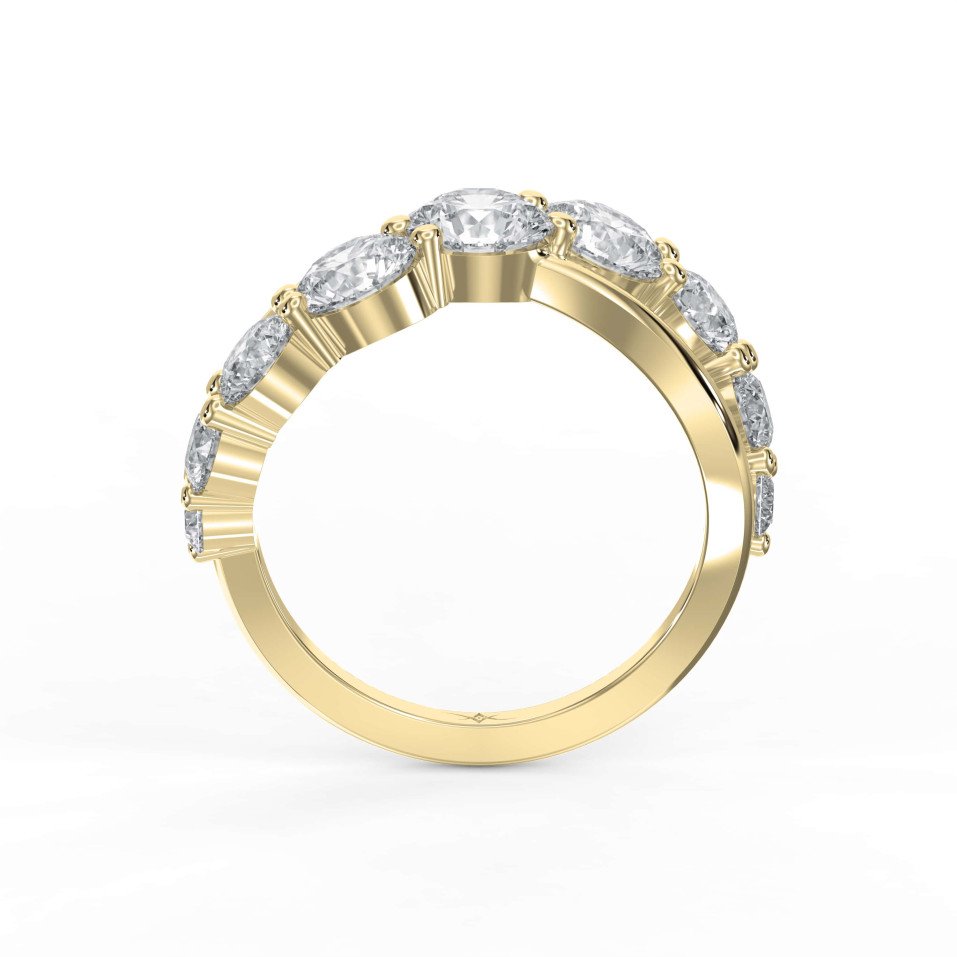 2.18 Carat Round Brilliant Cut 9-Stone Diamond Ring – Lab Grown & Natural Diamonds