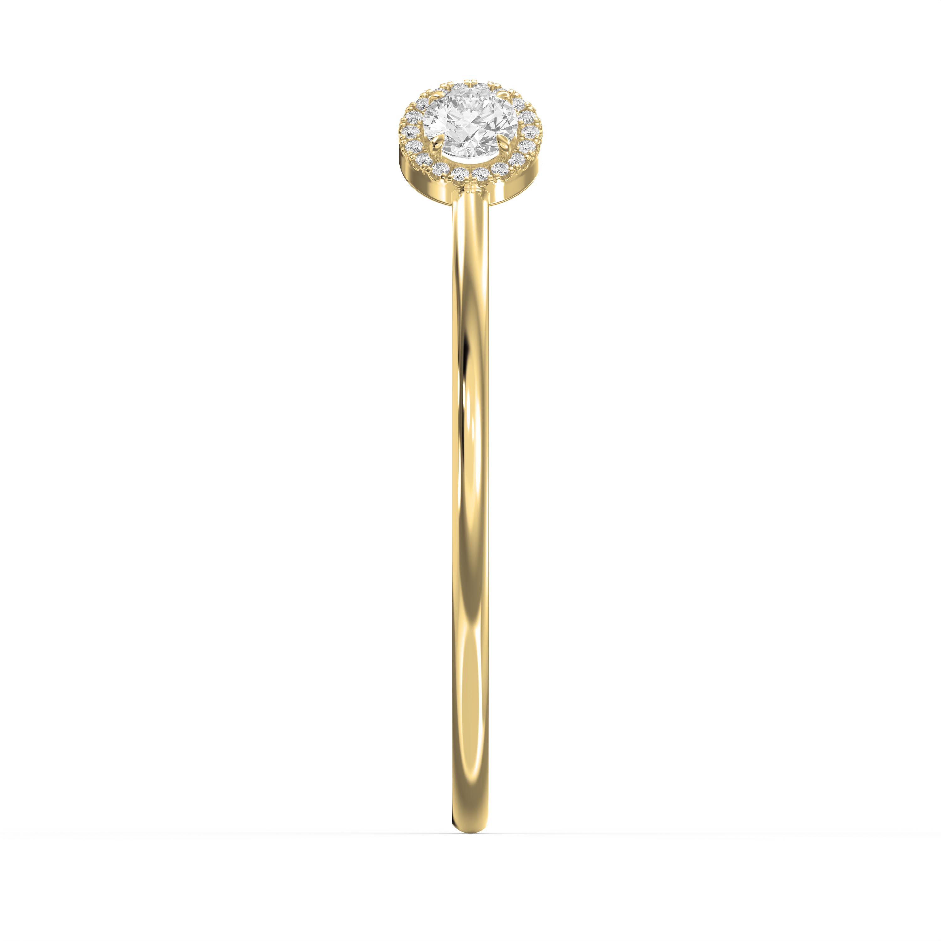 Elegant Open Cuff Bracelet with Round Halo Diamonds – Lab-Grown Diamond