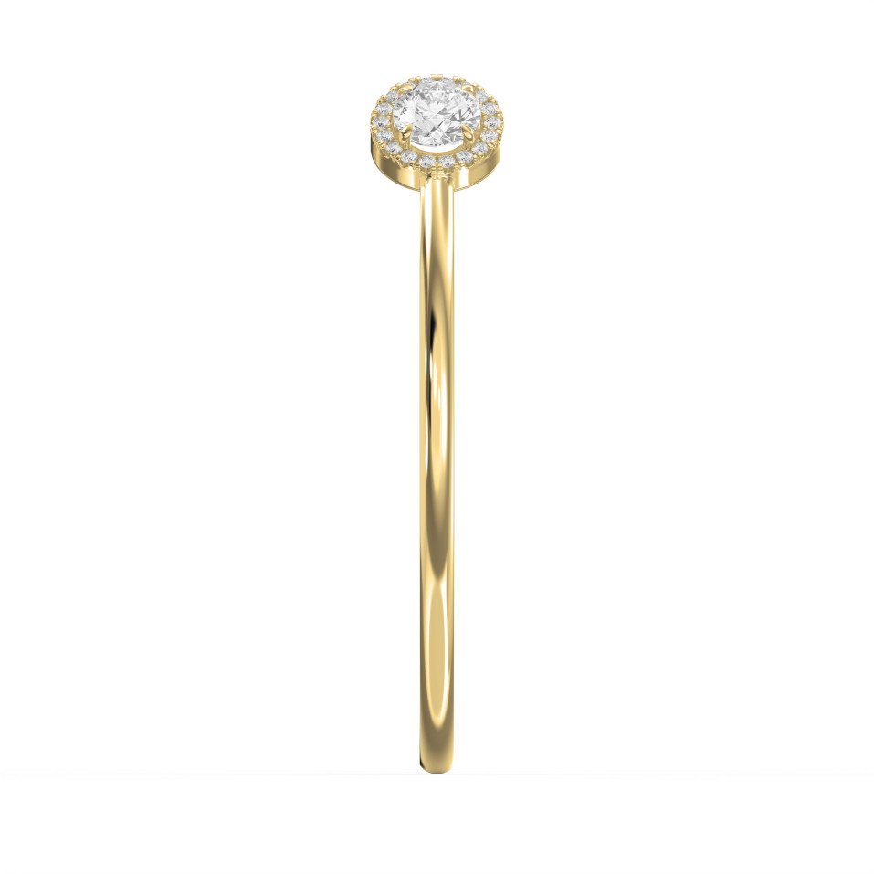 Elegant Open Cuff Bracelet with Round Halo Diamonds – Lab-Grown Diamond