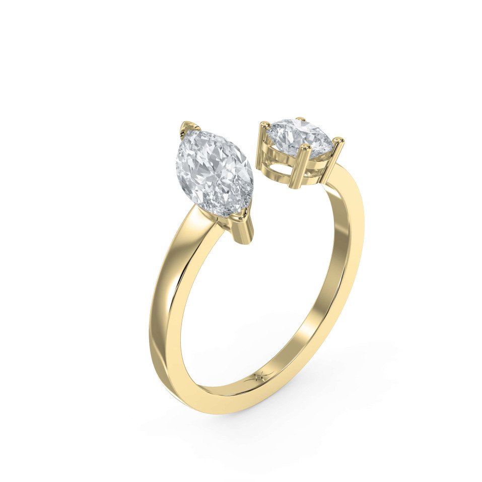 Two Stone Fashion Ring – Marquise & All Shapes in Lab-Grown Diamonds