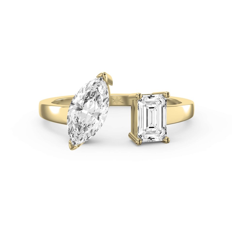 Two Stone Fashion Ring – Marquise & All Shapes in Lab-Grown Diamonds