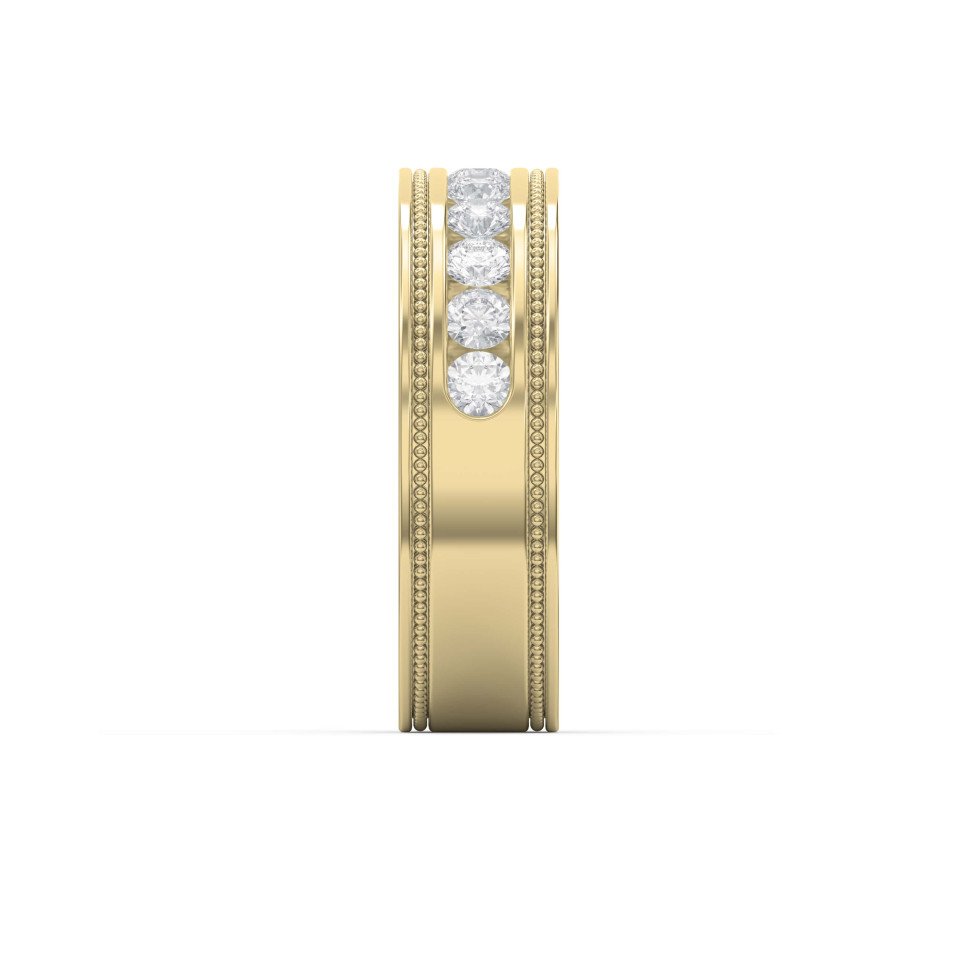 Men’s Half Eternity Handmade Band – Lab Grown & Natural Diamonds