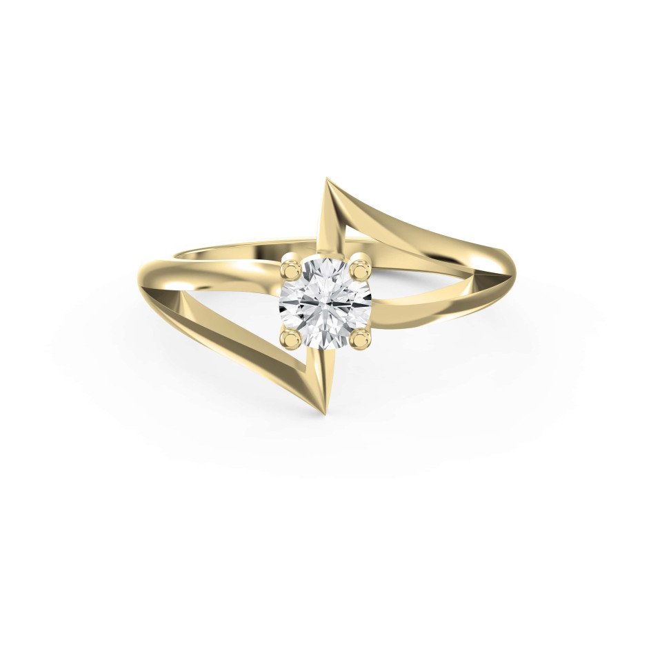 Square Diamond Solitaire Engagement Ring – Lab-Grown or Natural | Customizable