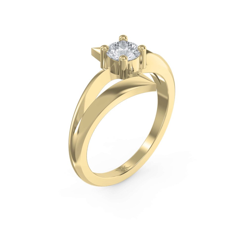 Square Diamond Solitaire Engagement Ring – Lab-Grown or Natural | Customizable