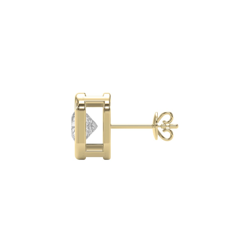Bezel Set Lab-Grown Diamond Stud Earrings