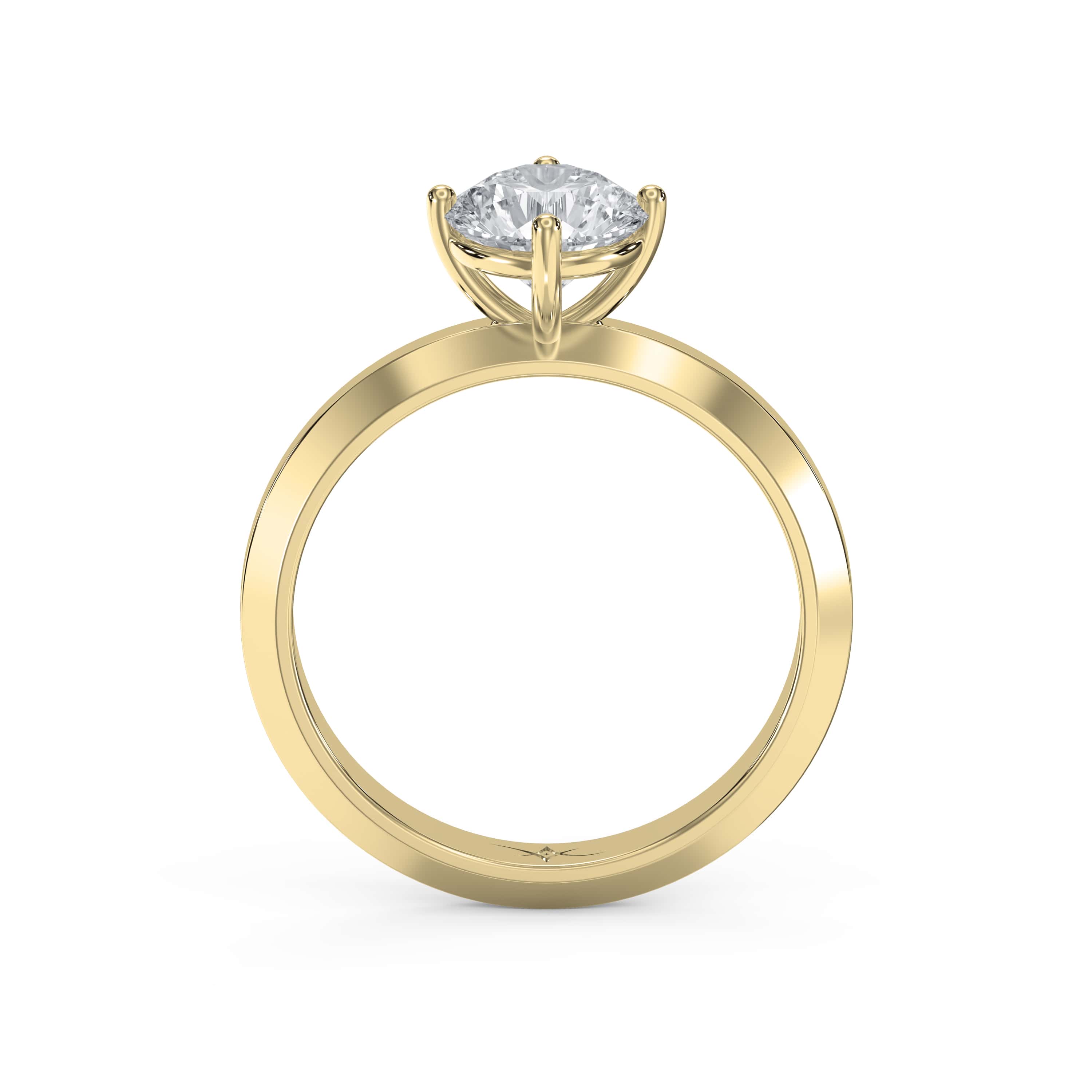 Split Shank Solitaire Engagement Ring – Choose Lab-Grown or Natural Diamond
