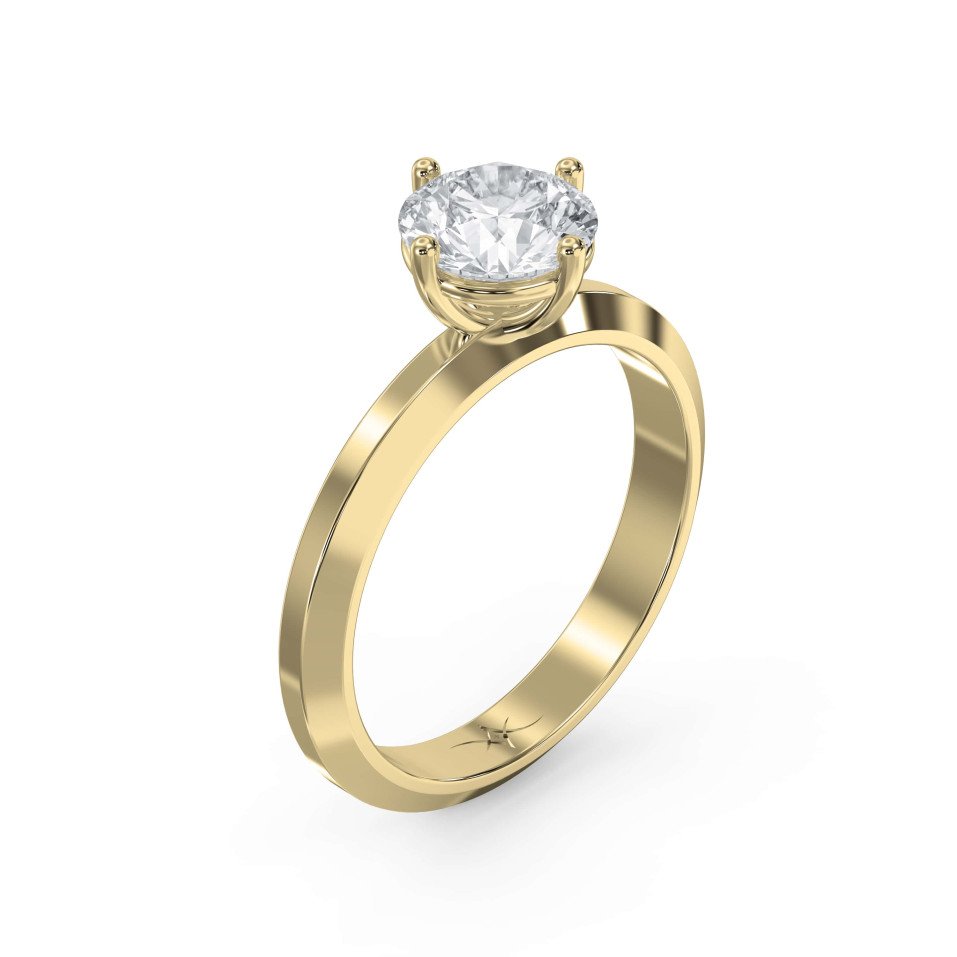 Split Shank Solitaire Engagement Ring – Choose Lab-Grown or Natural Diamond