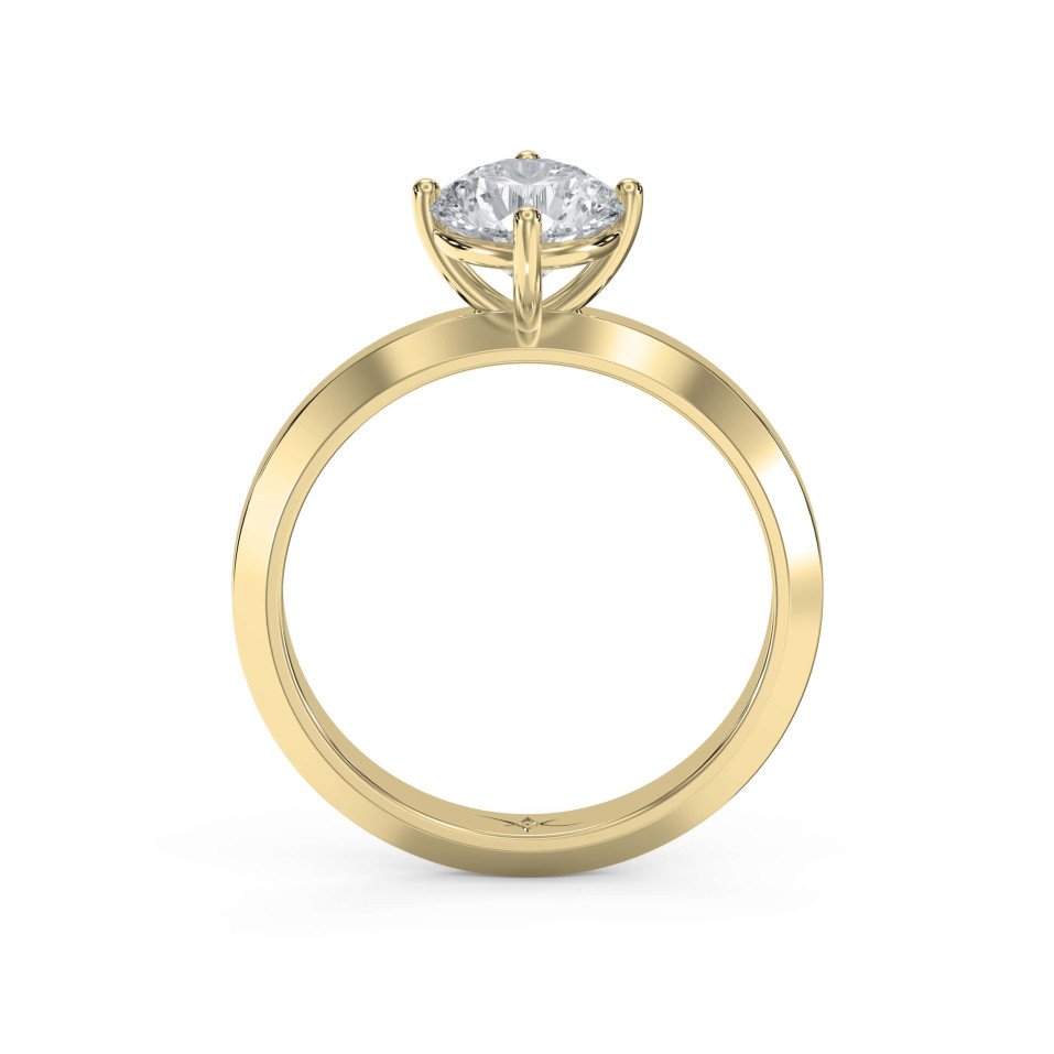 Split Shank Solitaire Engagement Ring – Choose Lab-Grown or Natural Diamond