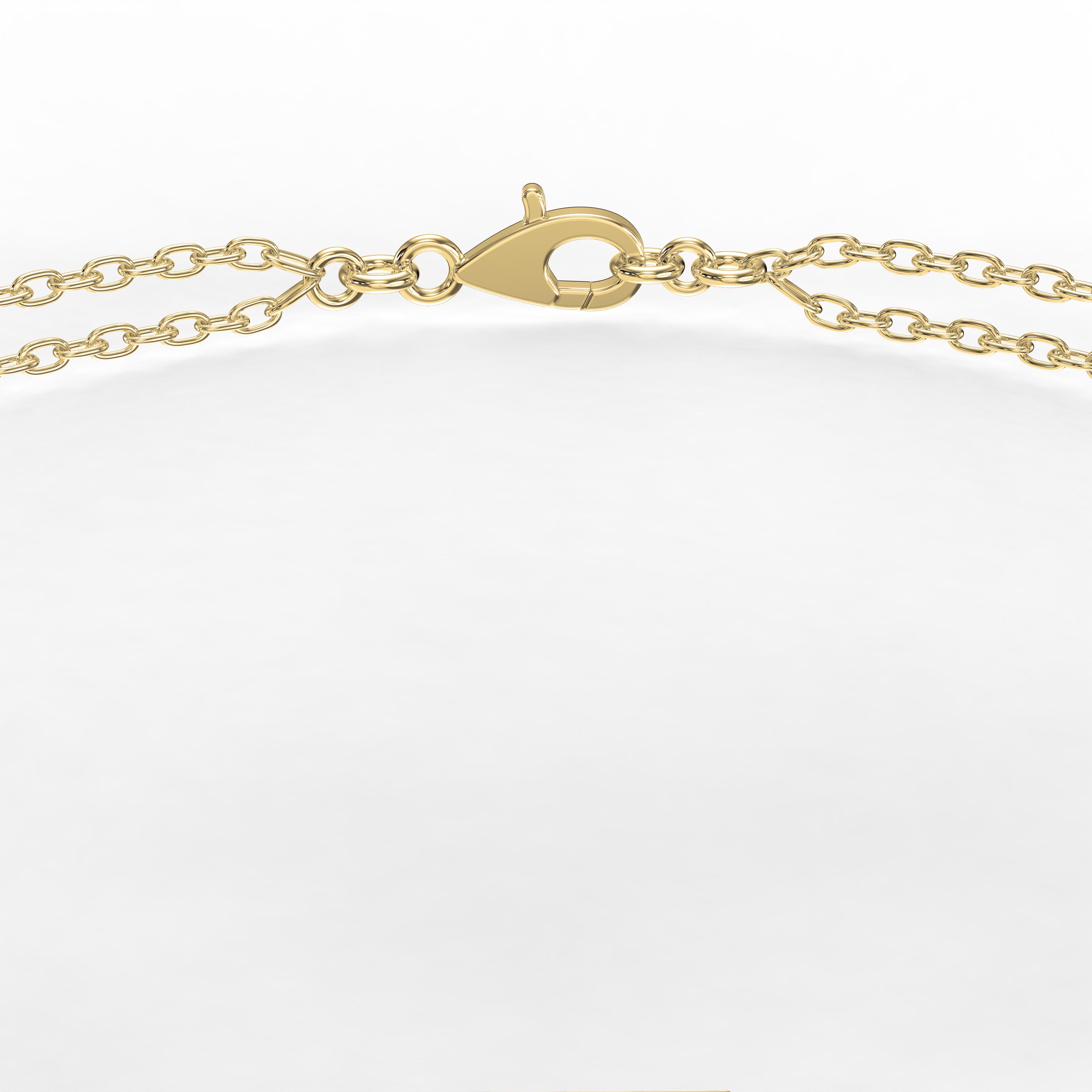 Emerald Cut Diamond Halo Bracelet – Double Chain Statement Design Gold & Platinum | Lab-Grown