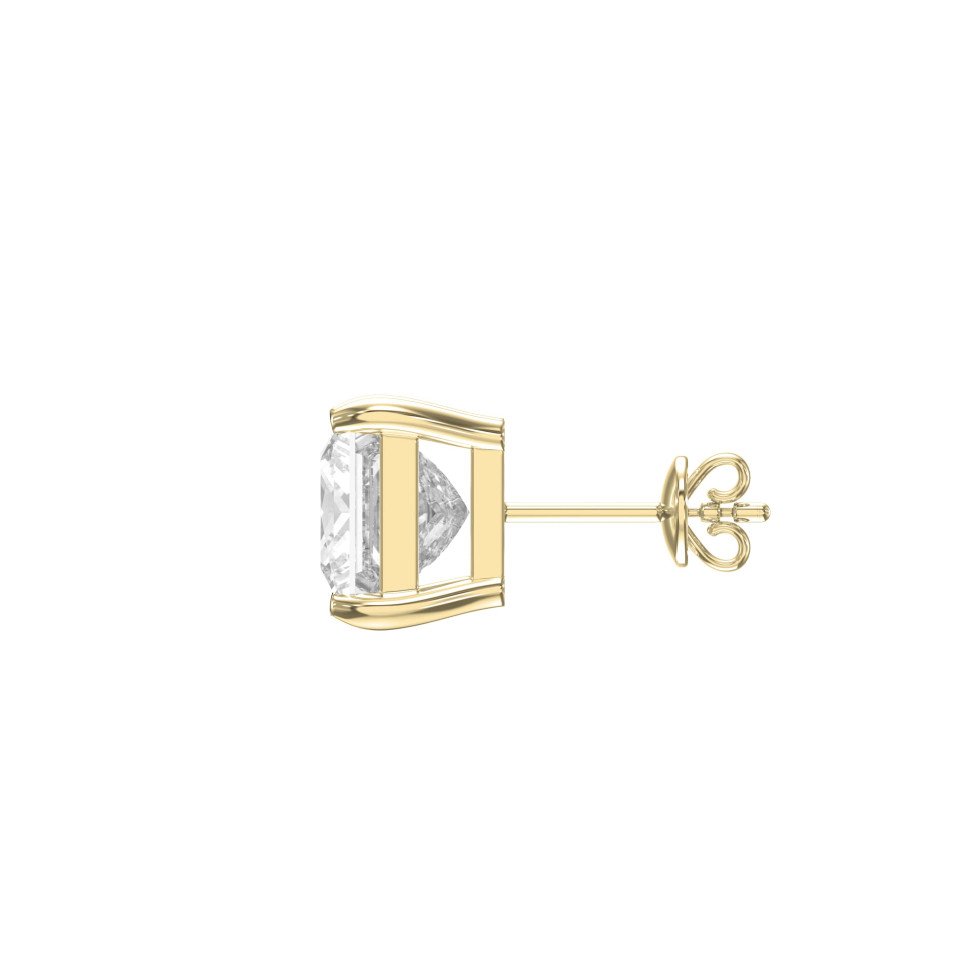 Princess Cut Diamond Stud Earrings – Lab-Grown, Timeless Sparkle