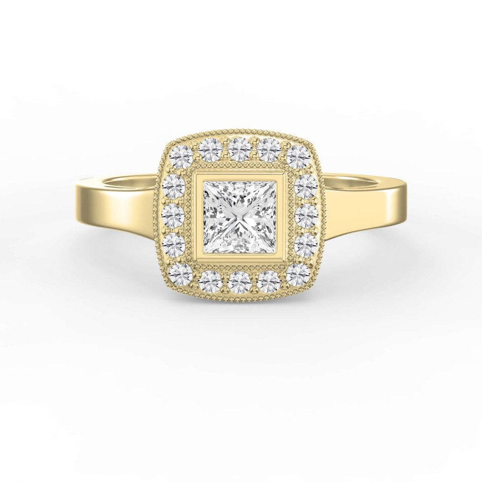 Princess Cut Diamond Heritage Ring – Choose Lab-Grown