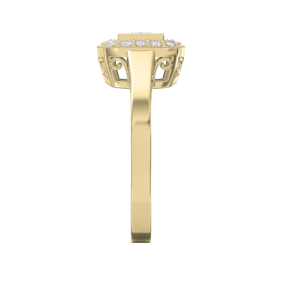 Princess Cut Diamond Heritage Ring – Choose Lab-Grown