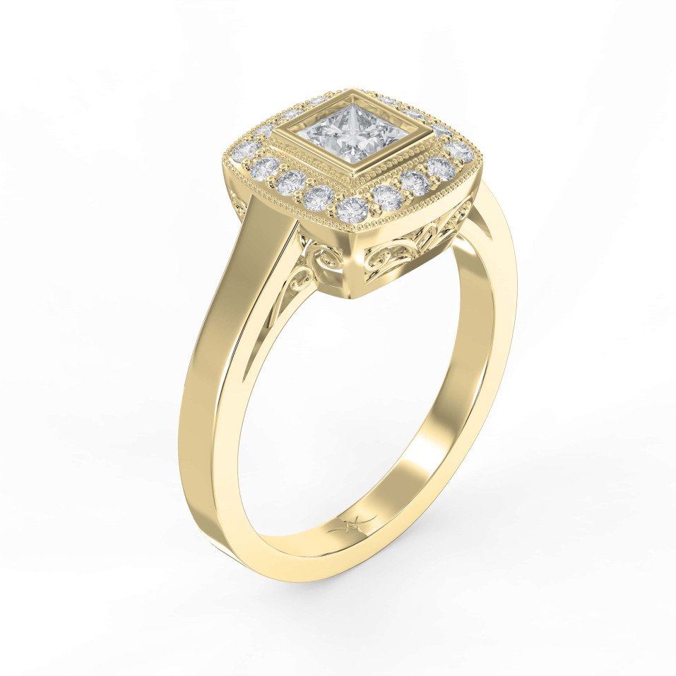Princess Cut Diamond Heritage Ring – Choose Lab-Grown