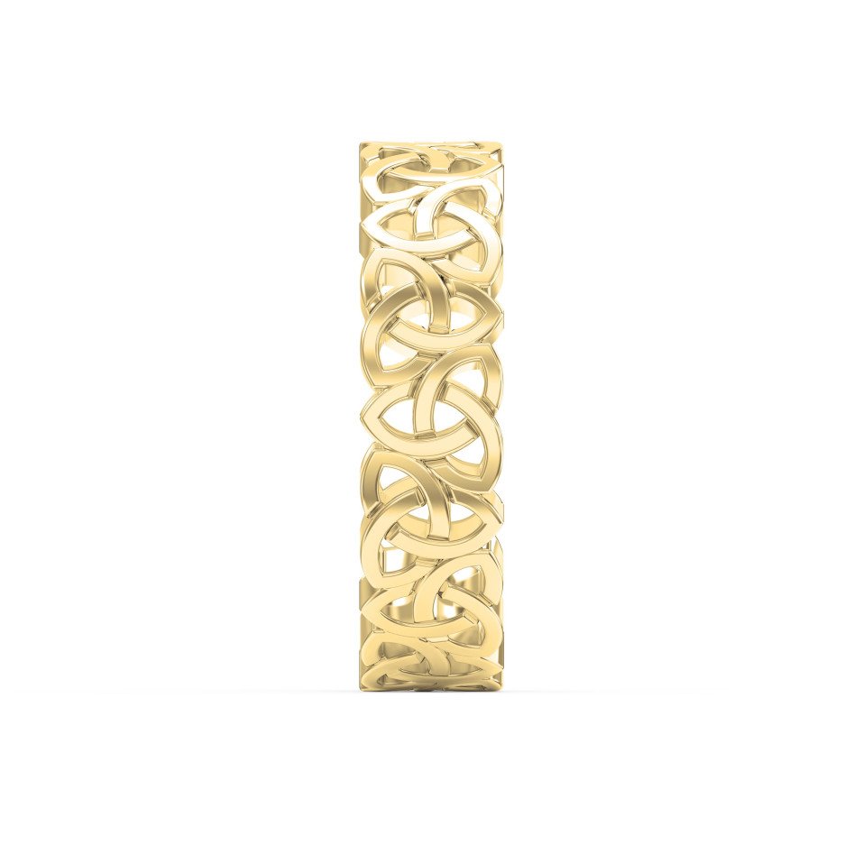 Celtic Trinity Knot Wedding Band – Irish Triquetra Eternity Ring Vintage Band