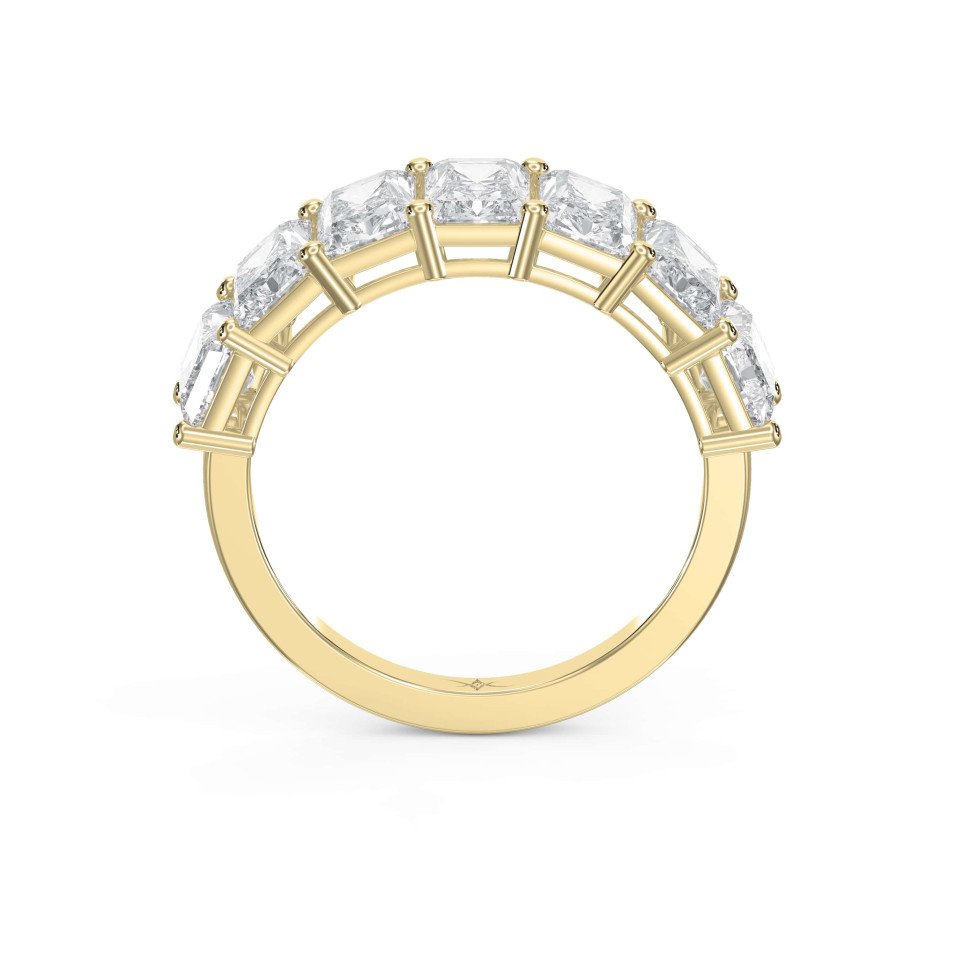 3.5 Carat Radiant Cut Lab-Grown Diamond Half Eternity Band – Understated Brilliance, Lasting Elegance
