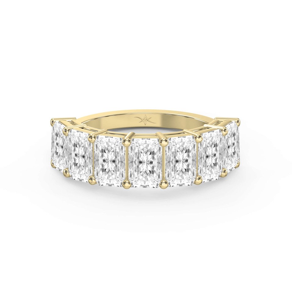 3.5 Carat Radiant Cut Lab-Grown Diamond Half Eternity Band – Understated Brilliance, Lasting Elegance