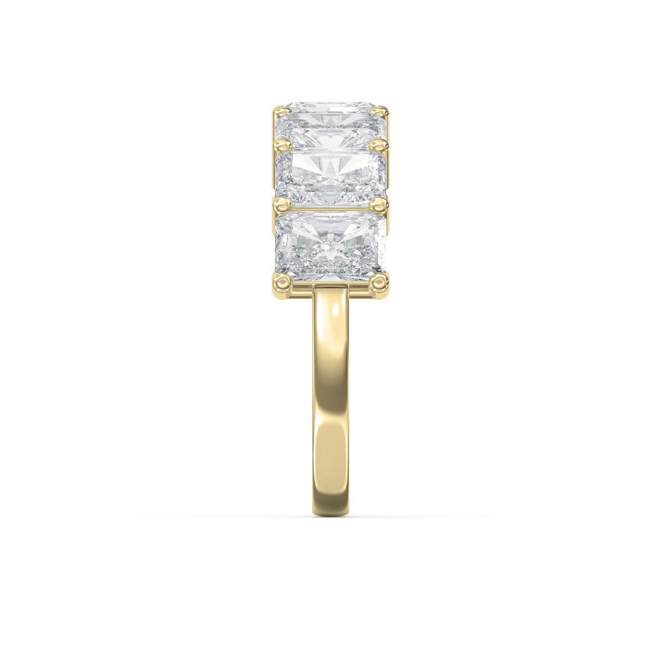 3.5 Carat Radiant Cut Lab-Grown Diamond Half Eternity Band – Understated Brilliance, Lasting Elegance