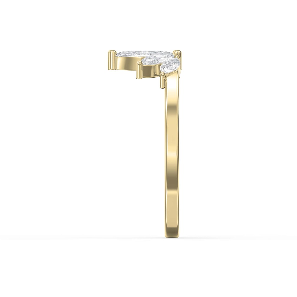 Marquise Lab-Grown & Natural Diamond Curved Wedding Band Where Classic Romance Meets Modern Sparkle