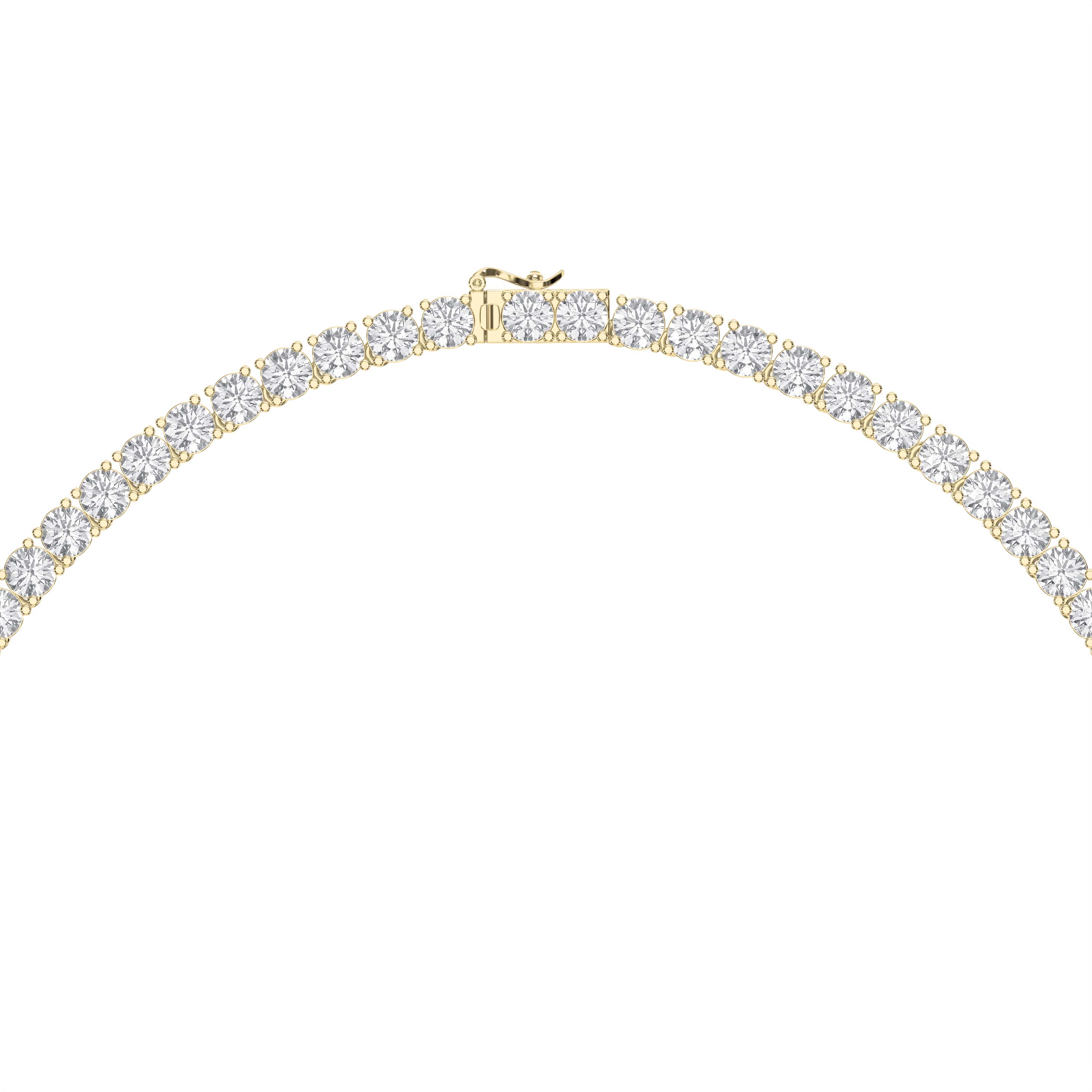 24.5 Carat Round Diamond Tennis Necklace – 0.25 Pointer | Lab-Grown