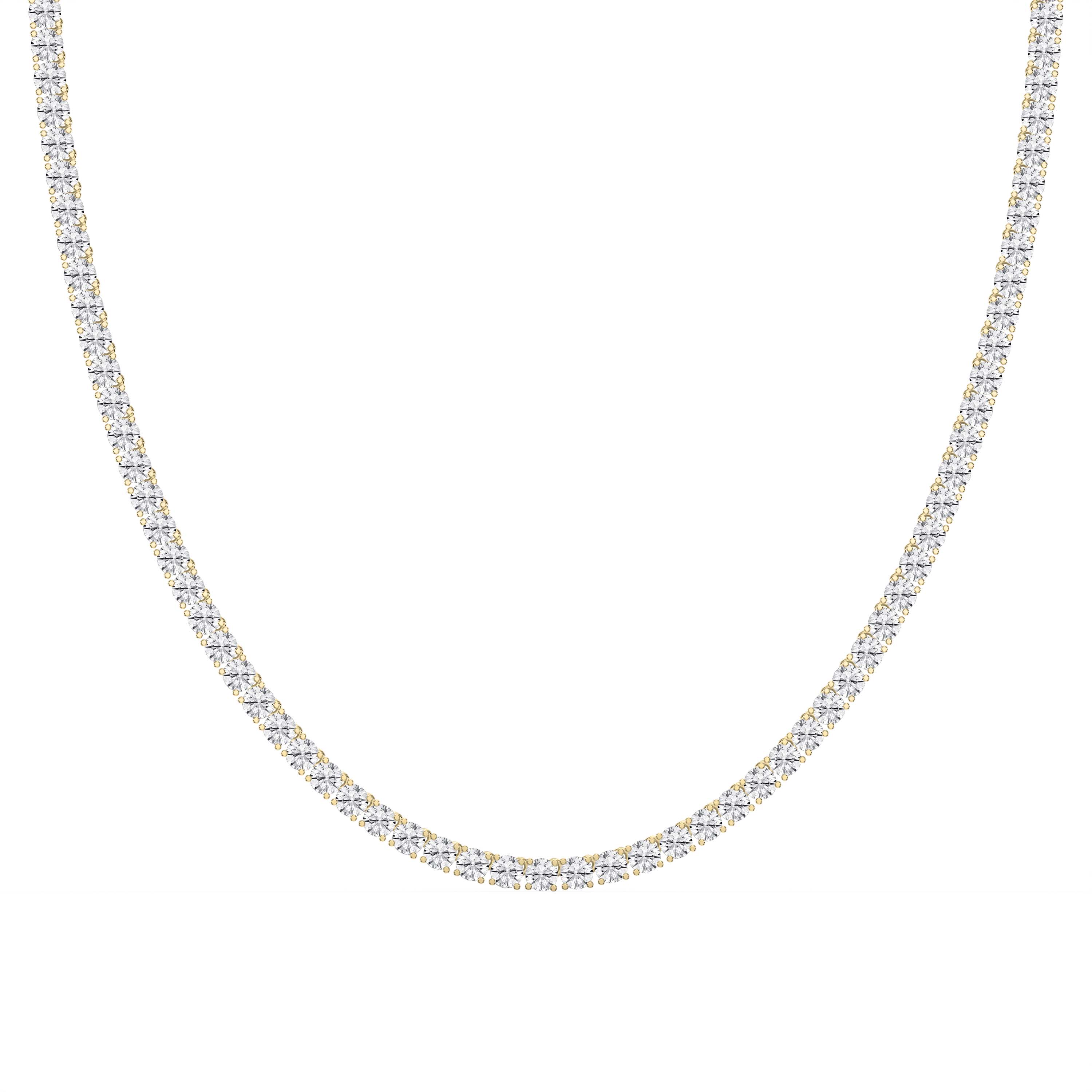 24.5 Carat Round Diamond Tennis Necklace – 0.25 Pointer | Lab-Grown