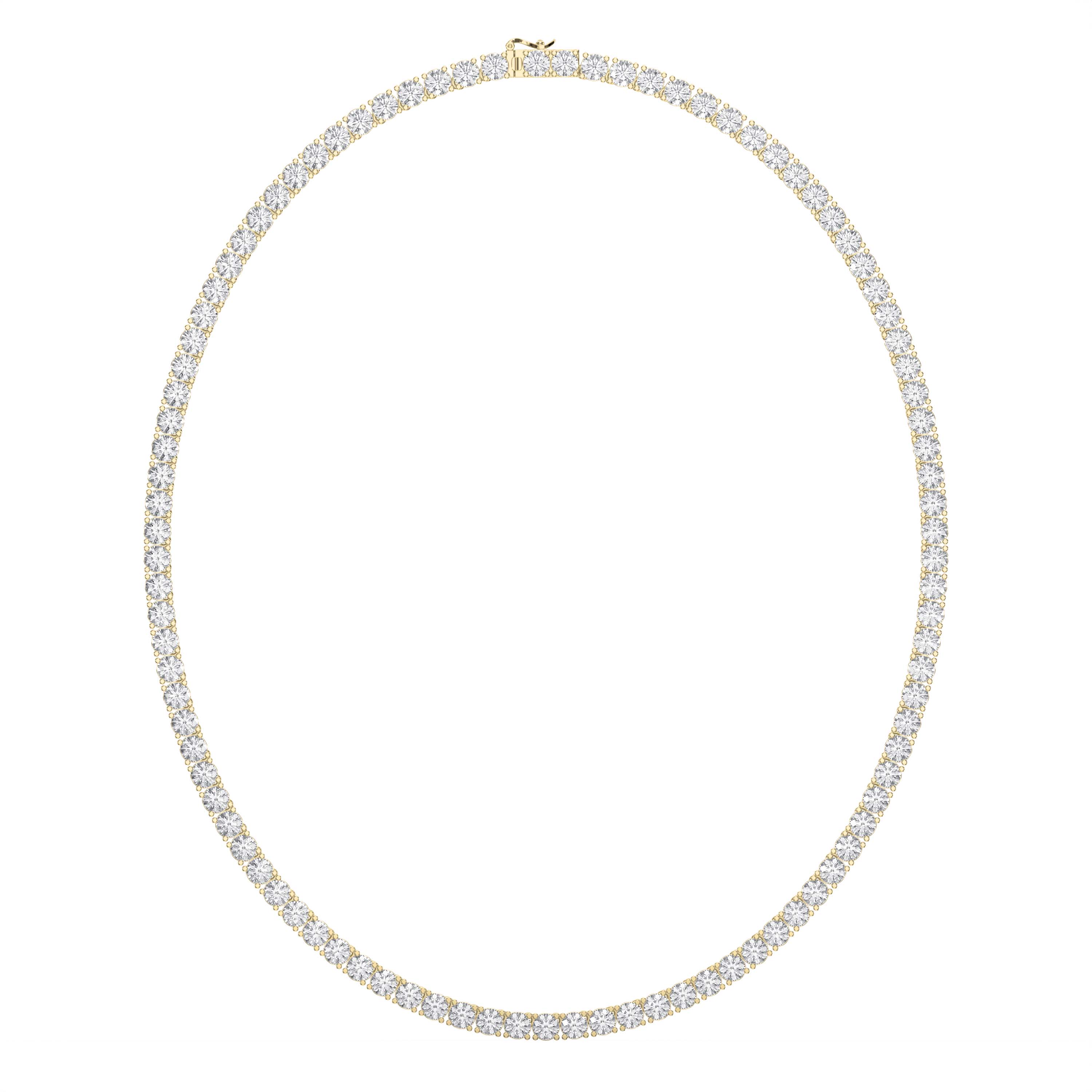24.5 Carat Round Diamond Tennis Necklace – 0.25 Pointer | Lab-Grown