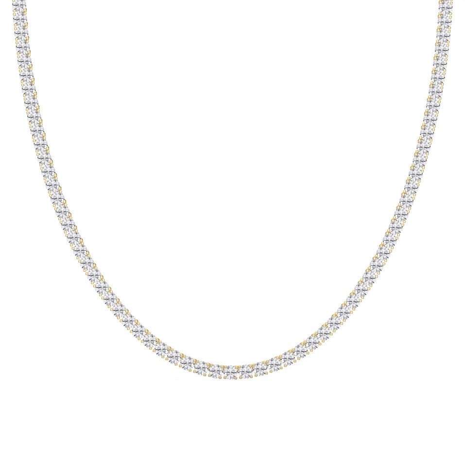 24.5 Carat Round Diamond Tennis Necklace – 0.25 Pointer | Lab-Grown