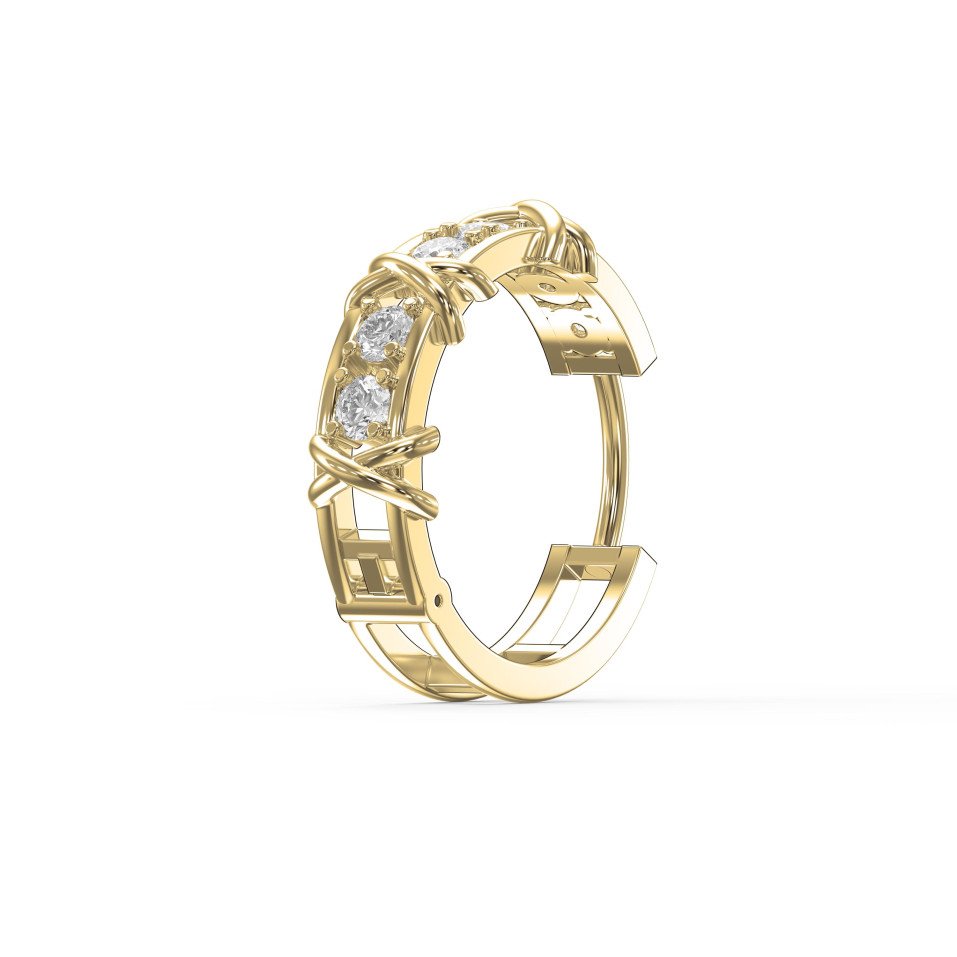 Diamond Hoop Earrings with Crisscross Detailing – Modern Luxury Jewelry | Lab-Grown & Natural