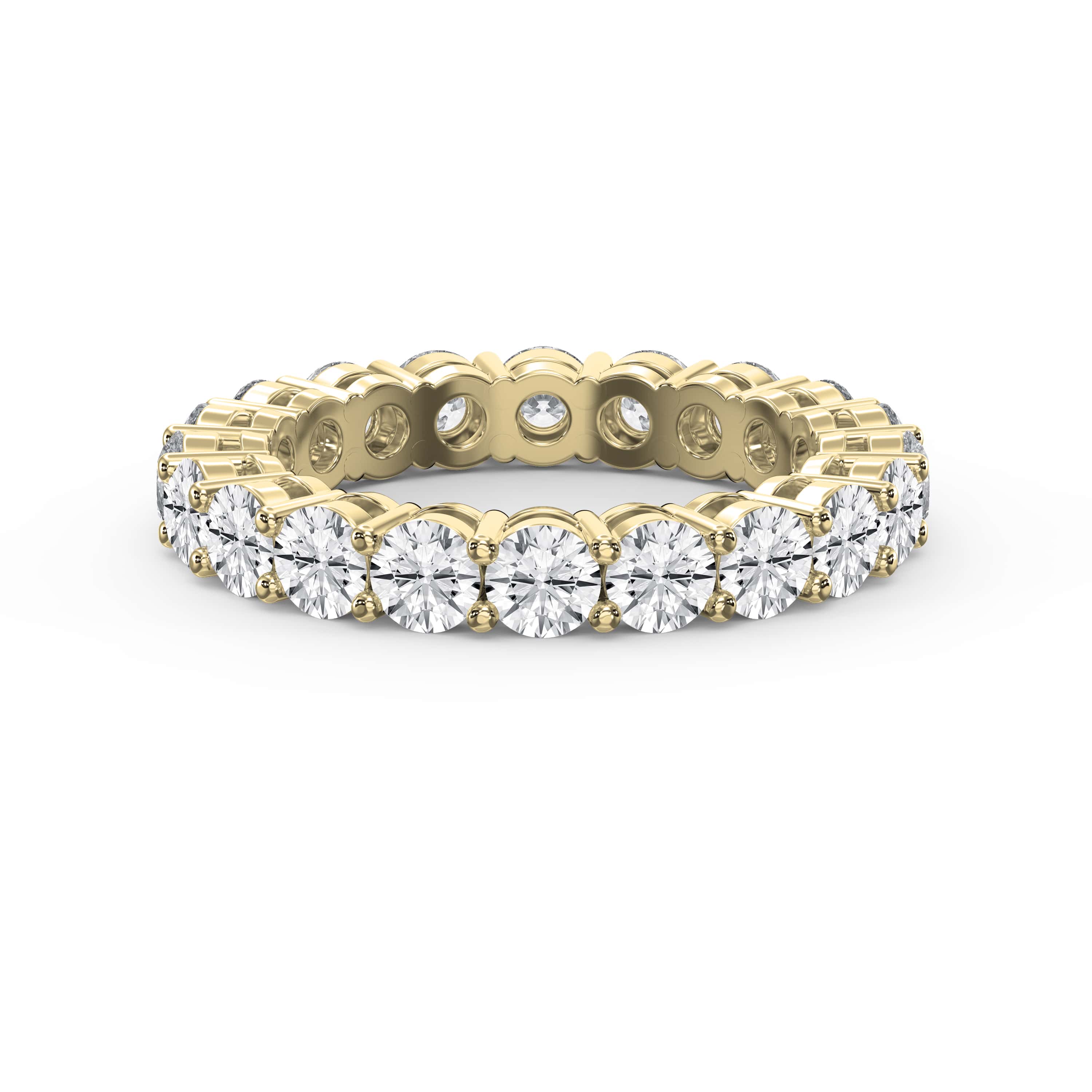 3.40 Ct Round Shape Diamond Eternity Band – Lab-Grown & Natural Diamond Options