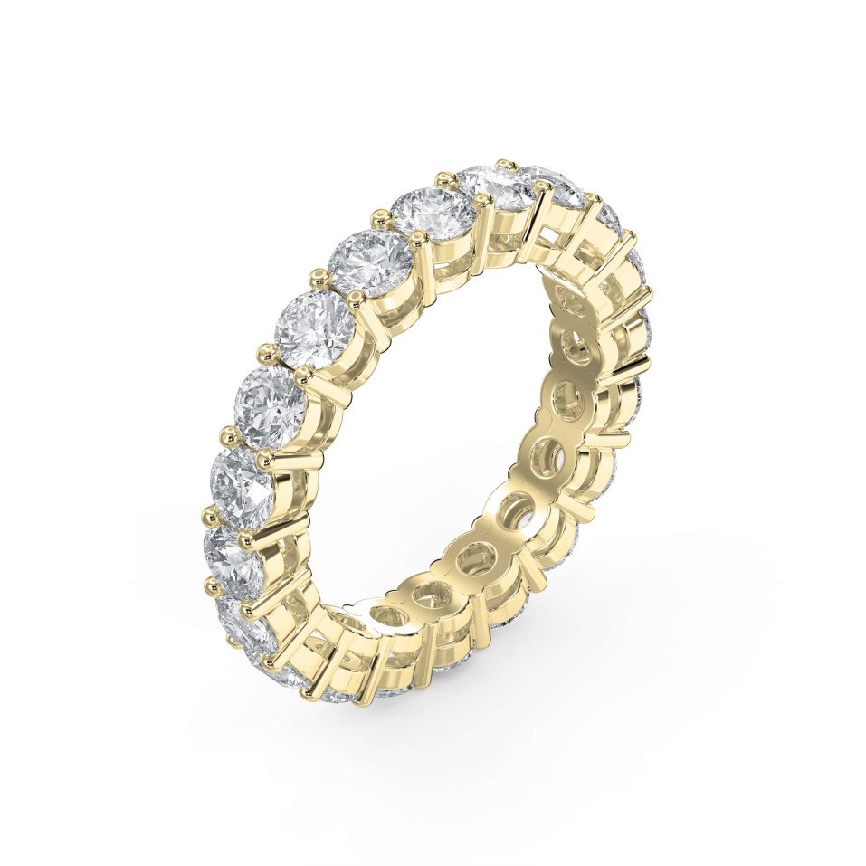 3.40 Ct Round Shape Diamond Eternity Band – Lab-Grown & Natural Diamond Options