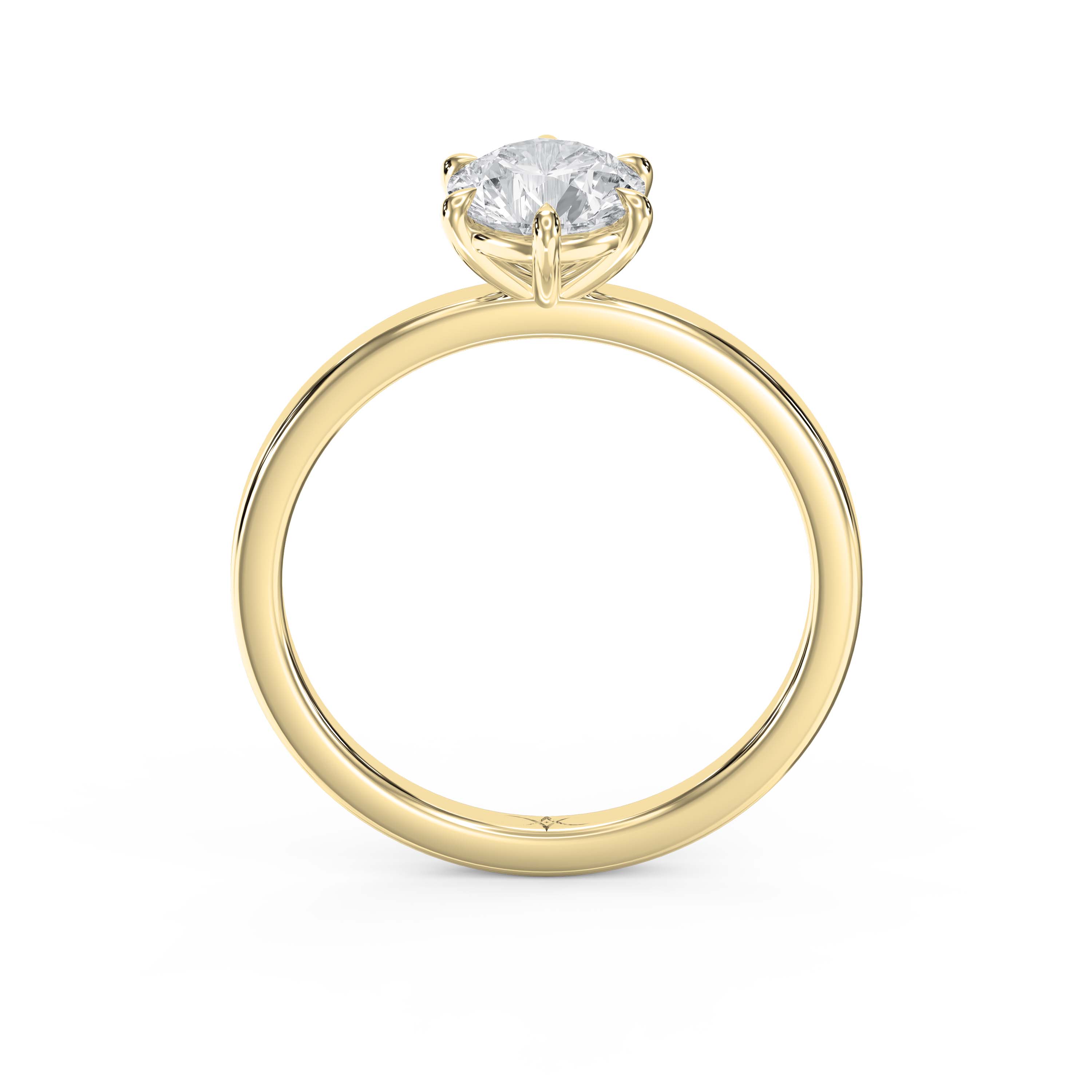 Customizable Six-Prong Solitaire Engagement Ring – Lab Grown or Natural Diamond