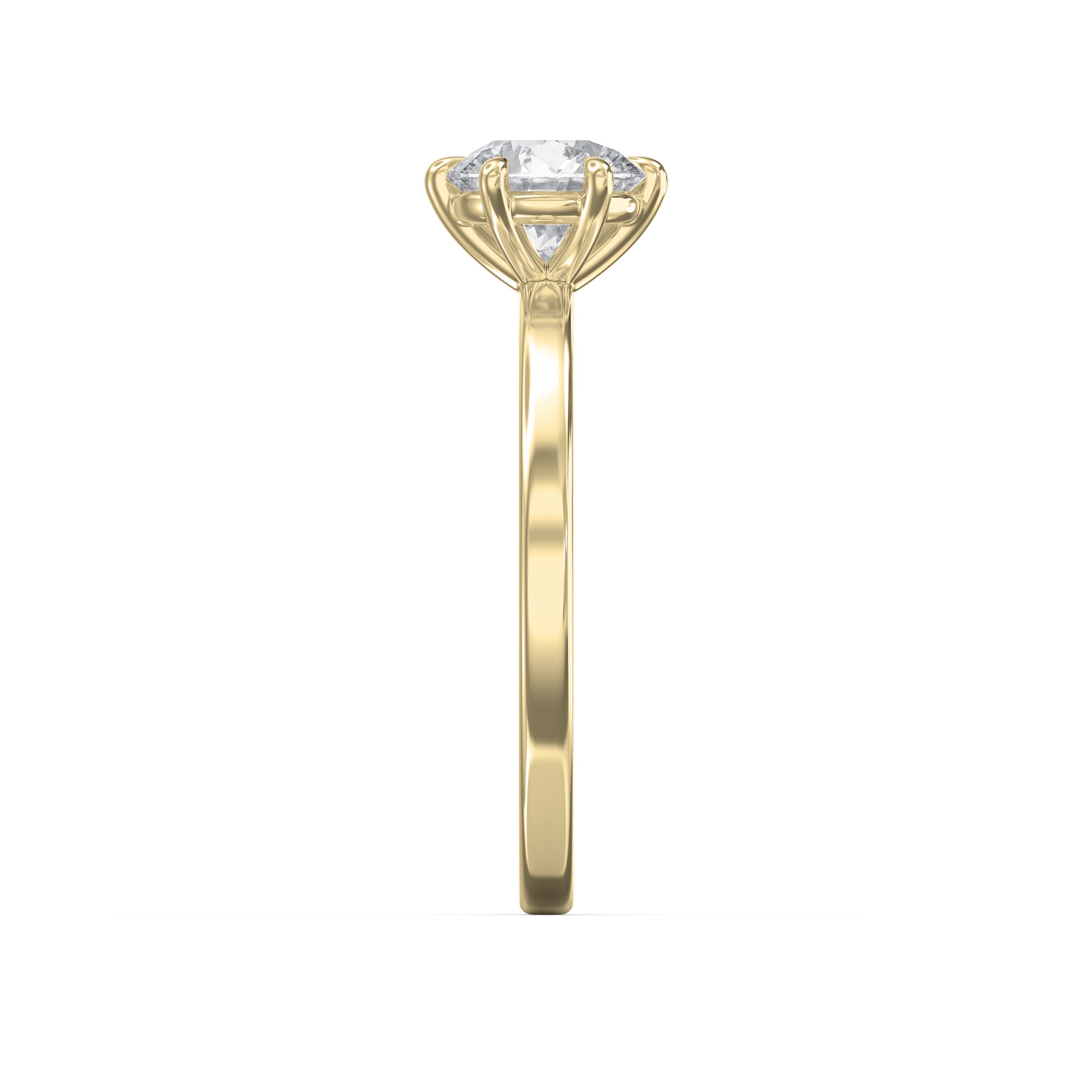 Customizable Six-Prong Solitaire Engagement Ring – Lab Grown or Natural Diamond