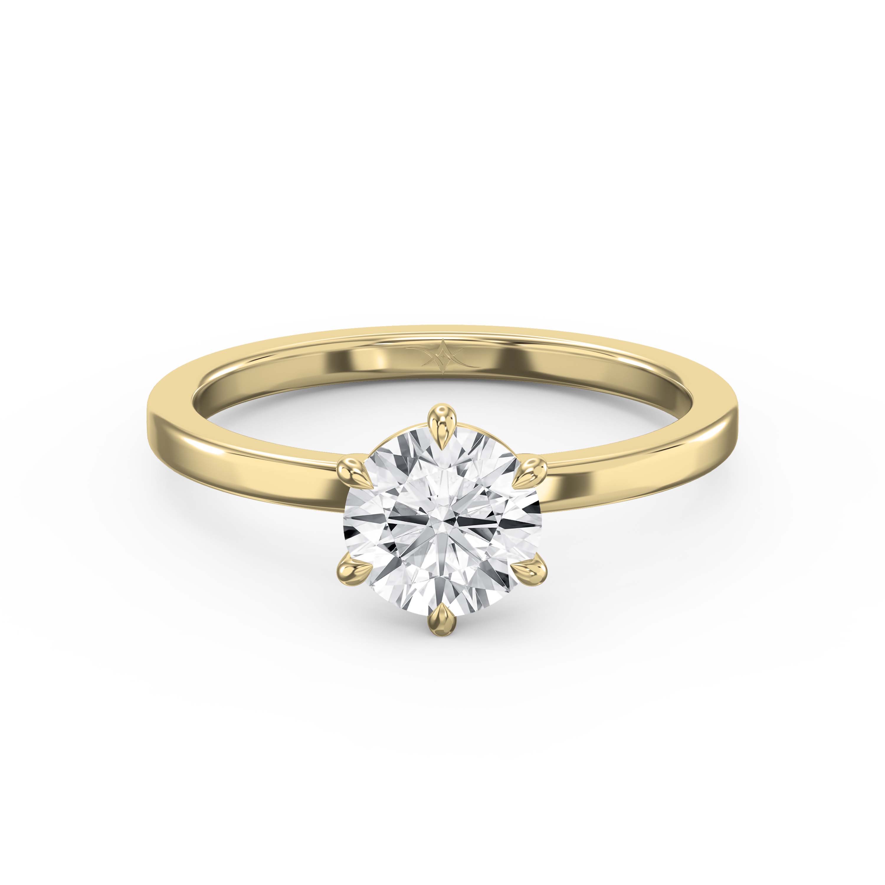 Customizable Six-Prong Solitaire Engagement Ring – Lab Grown or Natural Diamond
