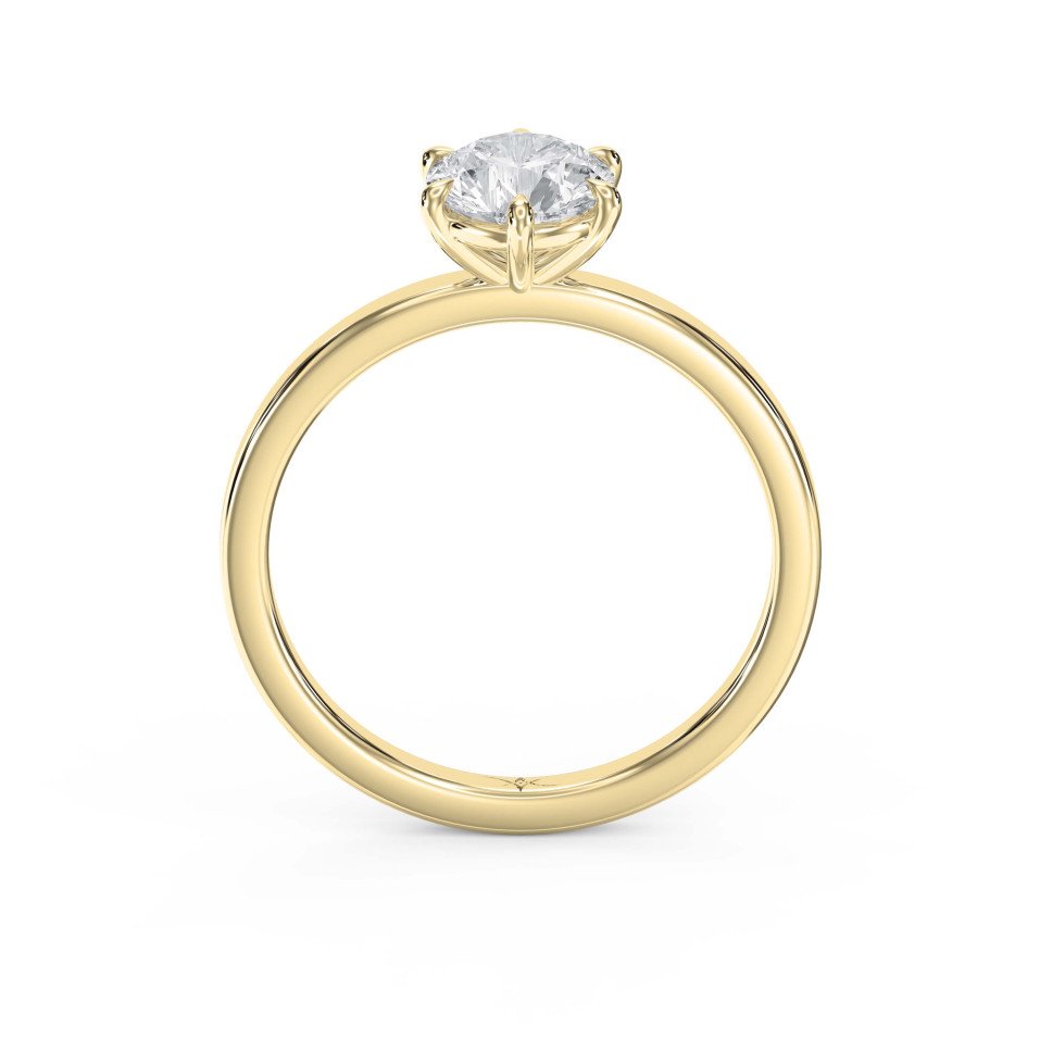 Customizable Six-Prong Solitaire Engagement Ring – Lab Grown or Natural Diamond
